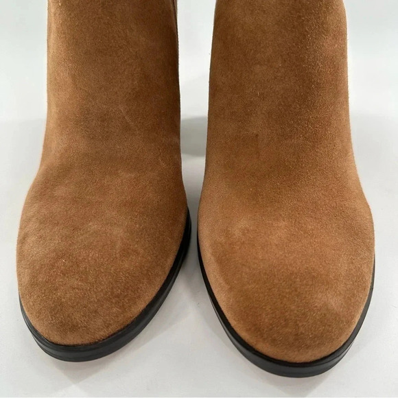 New Gibson Latimer womens ankle booties size 9.5 tan suede bow western boots - Picture 7 of 12